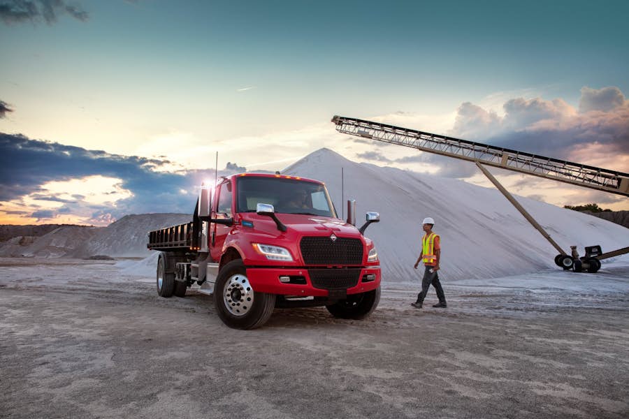 A person standing next to a truck