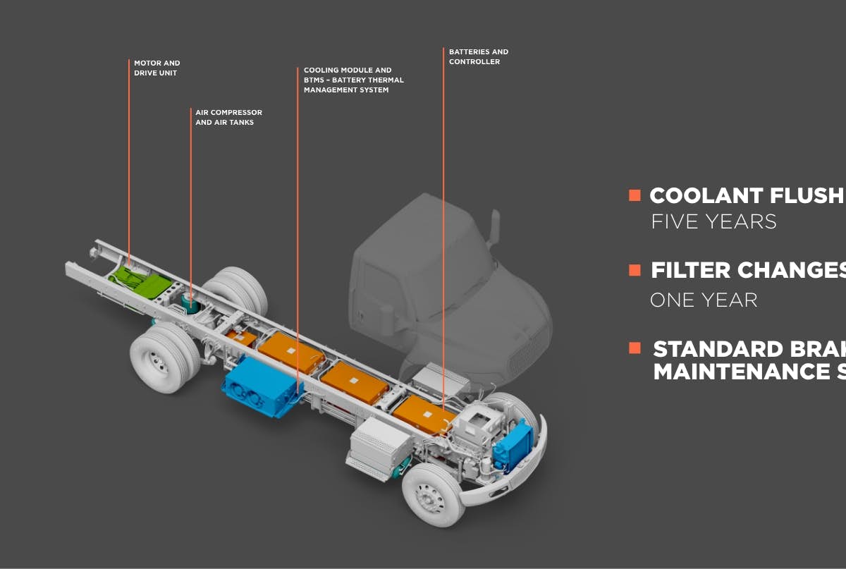 A truck with a trailer