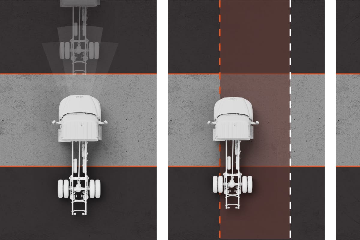 A white car on a road