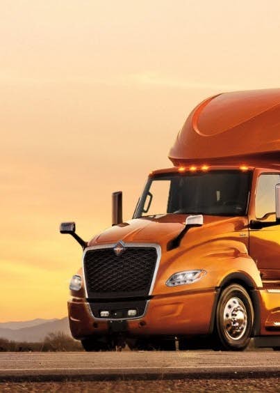 A large truck on the road