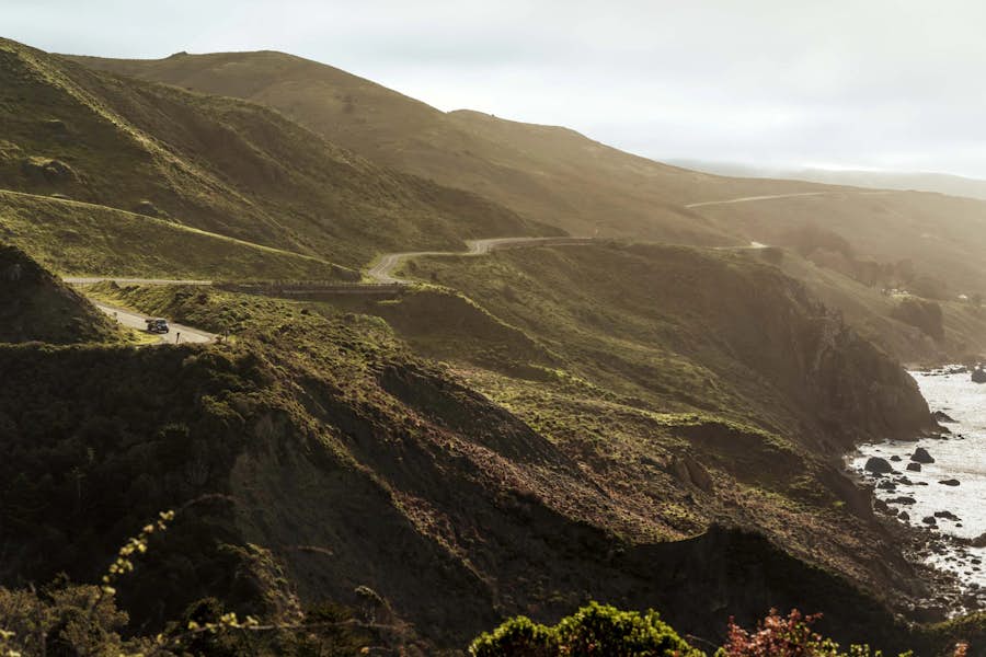 A road going through a mountain