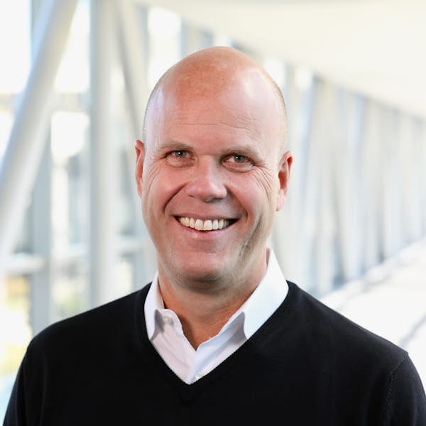 A person wearing a black shirt