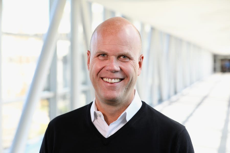 A person wearing a black shirt