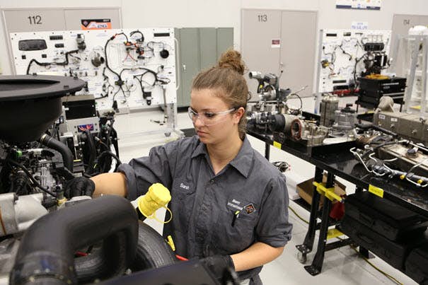 A person working in a factory