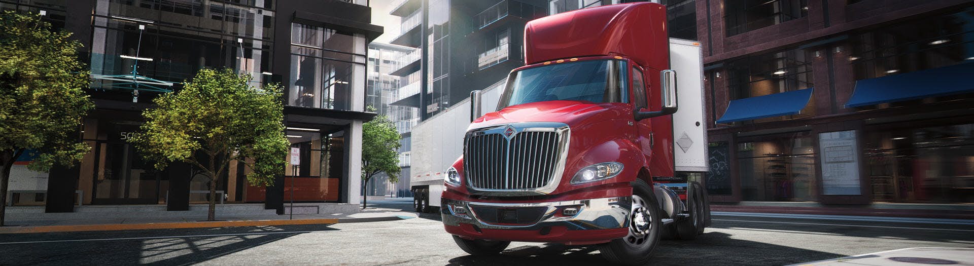 RH Series Semi Truck On Street