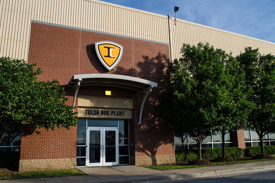 A building with a sign on the front