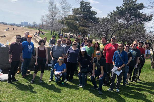 A group of people posing for a photo