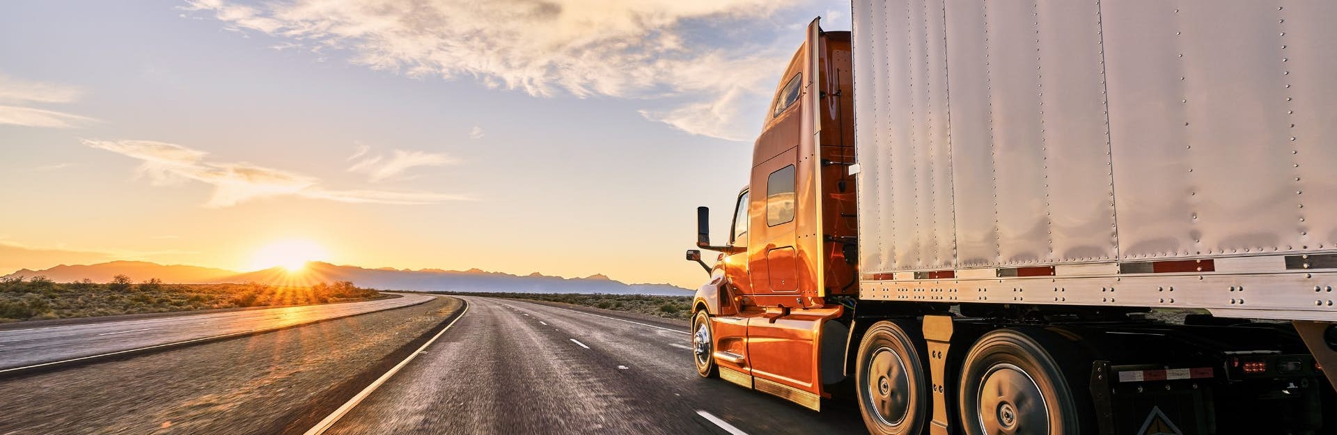 A semi truck on the road